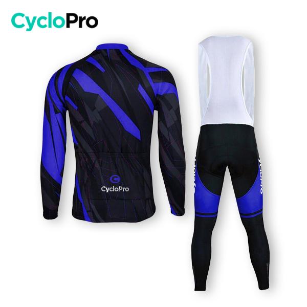 TENUE CYCLISTE AUTOMNE BLEUE - ABSTRACT+ tenue cyclisme homme CycloPro 