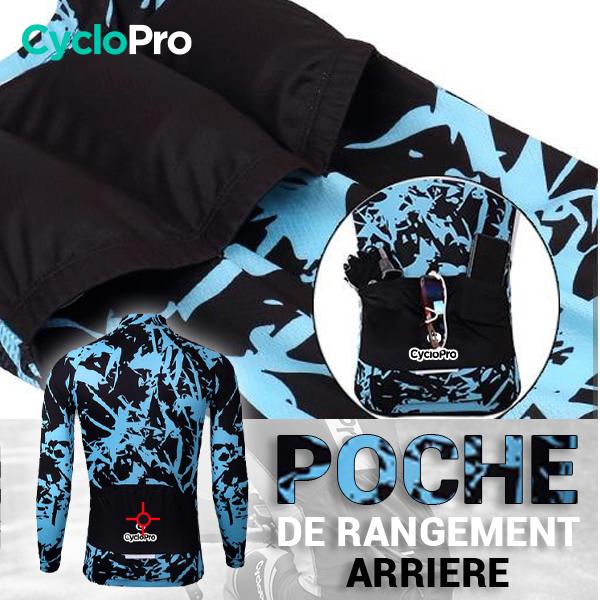 TENUE CYCLISTE AUTOMNE BLEUE - Splash+ tenue de cyclisme CycloPro 