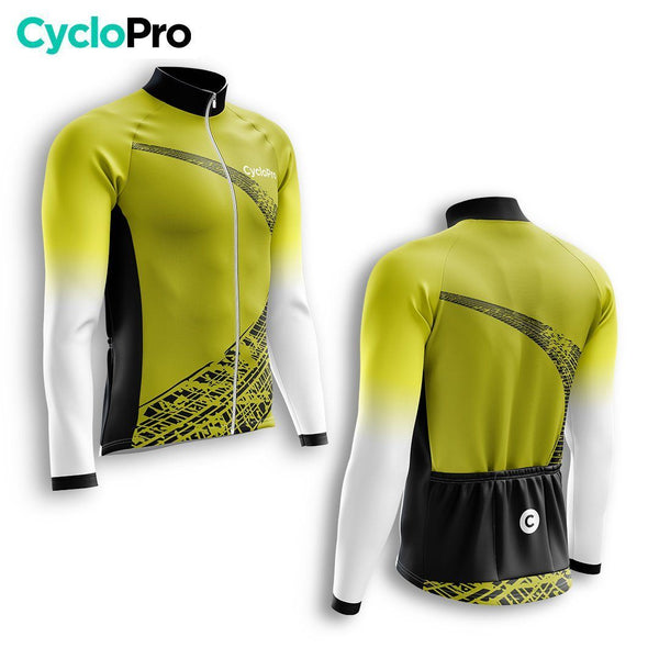 TENUE CYCLISTE AUTOMNE HOMME JAUNE - TRACE+ tenue cyclisme homme CycloPro 