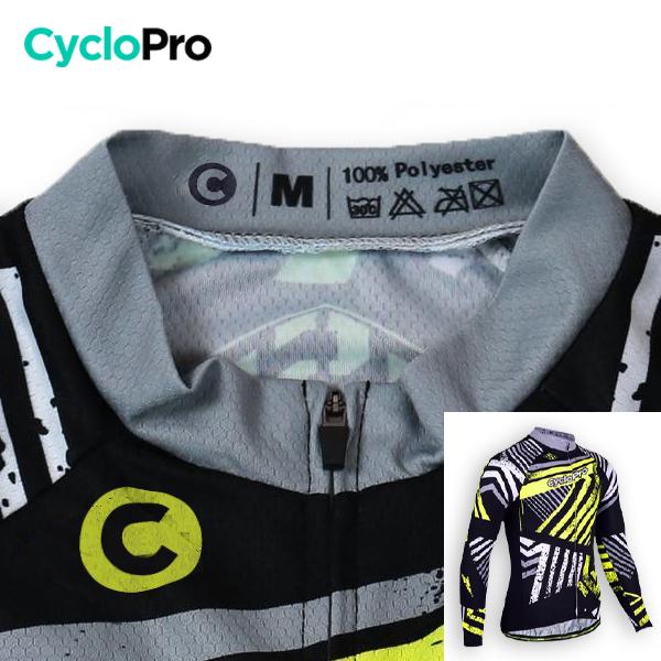 TENUE CYCLISTE AUTOMNE JAUNE - DIRTY+ tenue de cyclisme CycloPro 