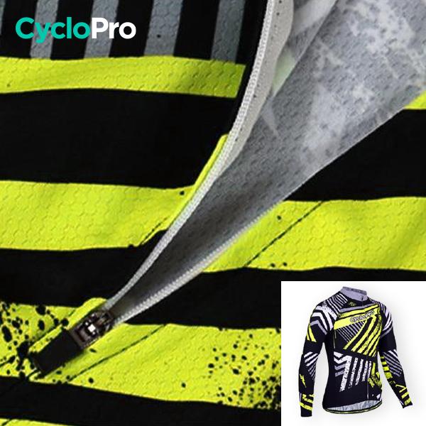 TENUE CYCLISTE AUTOMNE JAUNE - DIRTY+ tenue de cyclisme CycloPro 