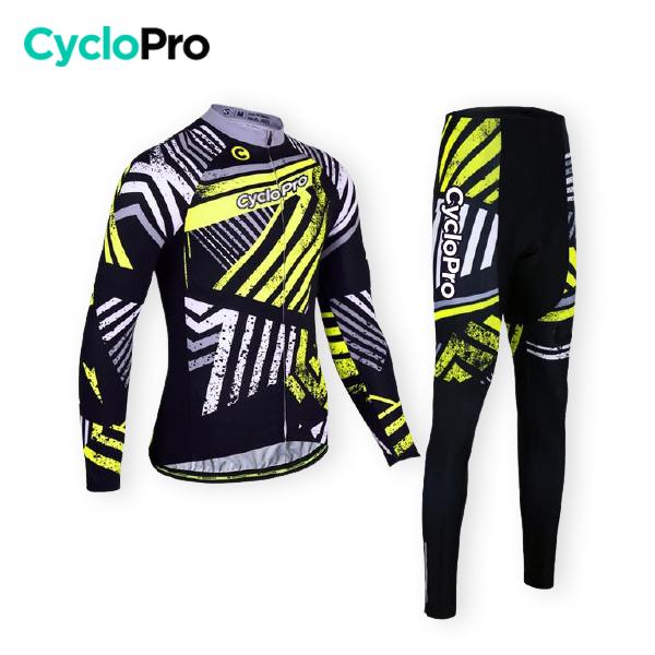 TENUE CYCLISTE AUTOMNE JAUNE - DIRTY+ tenue de cyclisme CycloPro Sans XS 
