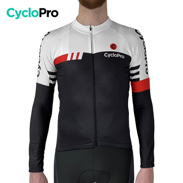 Tenue cycliste automne Noire et Blanche - Pro+ Tenue de cyclisme automne homme GT-Cycle Outdoor Store 