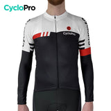 Tenue cycliste automne Noire et Blanche - Pro+ Tenue de cyclisme automne homme GT-Cycle Outdoor Store 