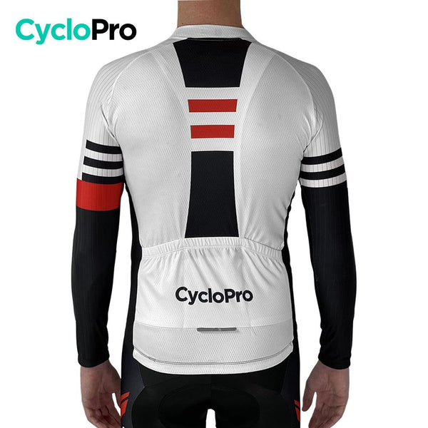 Tenue cycliste automne Noire et Blanche - Pro+ Tenue de cyclisme automne homme GT-Cycle Outdoor Store 