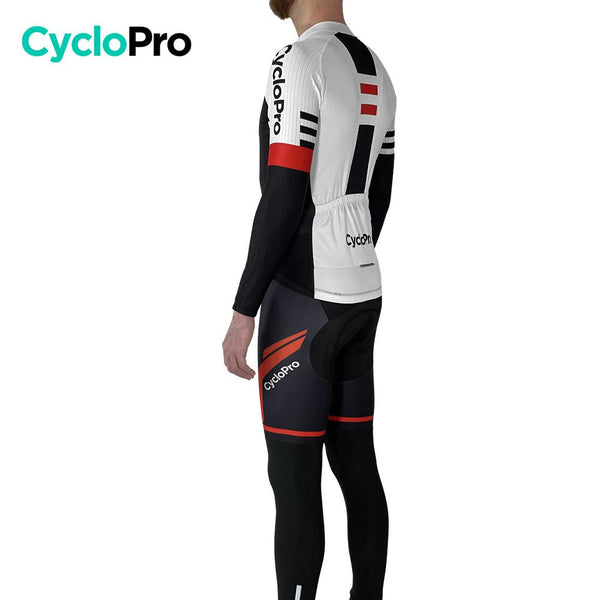 Tenue cycliste automne Noire et Blanche - Pro+ Tenue de cyclisme automne homme GT-Cycle Outdoor Store 