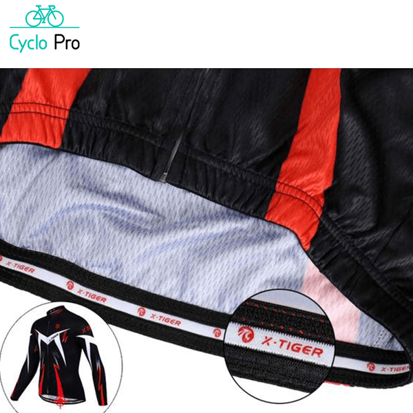 Tenue cycliste automne Noire et Rouge - Confort+ tenue de cyclisme hiver GT-Cycle Outdoor Store 