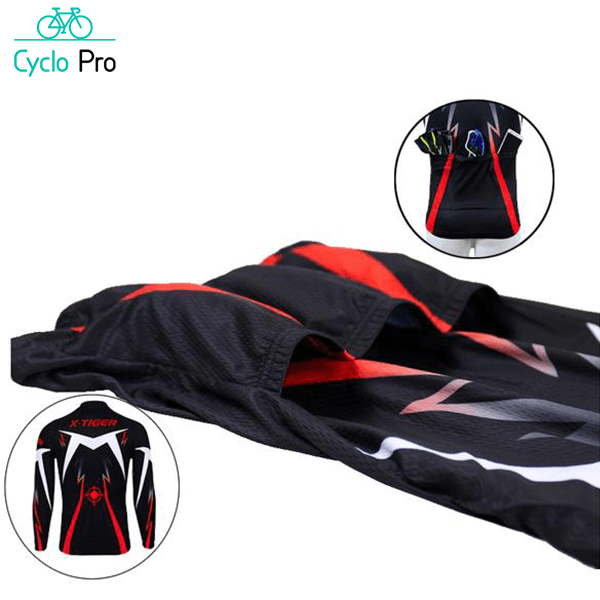 Tenue cycliste automne Noire et Rouge - Confort+ tenue de cyclisme hiver GT-Cycle Outdoor Store 