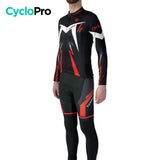 Tenue cycliste automne Noire et Rouge - Confort+ tenue de cyclisme hiver GT-Cycle Outdoor Store 
