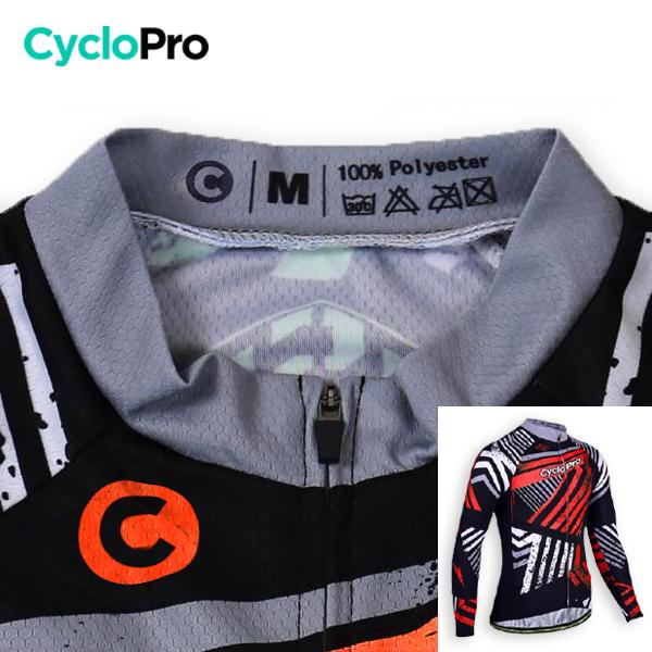 TENUE CYCLISTE AUTOMNE ROUGE - DIRTY+ tenue de cyclisme CycloPro 