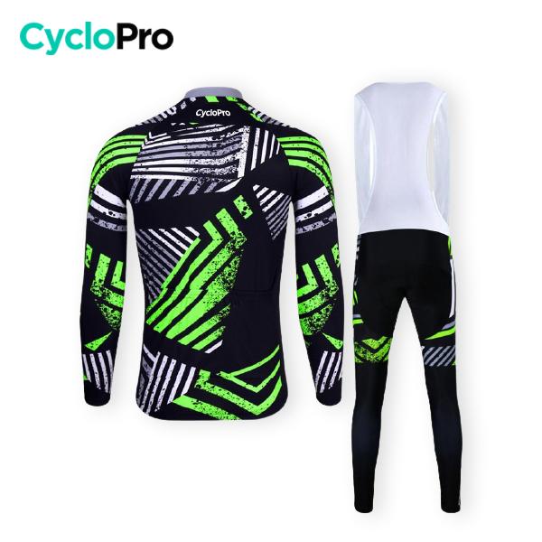 TENUE CYCLISTE AUTOMNE VERTE - DIRTY+ tenue de cyclisme CycloPro 