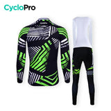 TENUE CYCLISTE AUTOMNE VERTE - DIRTY+ tenue de cyclisme CycloPro 