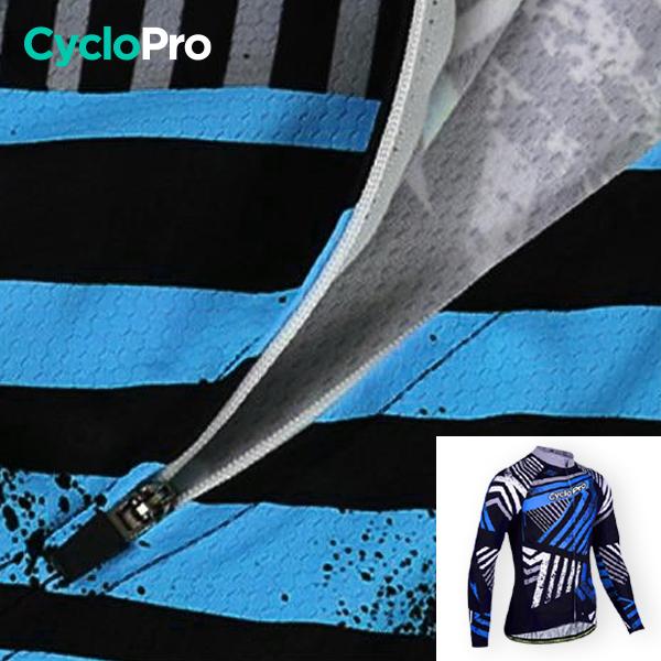 TENUE CYCLISTE HIVER BLEUE - DIRTY+ tenue de cyclisme CycloPro 