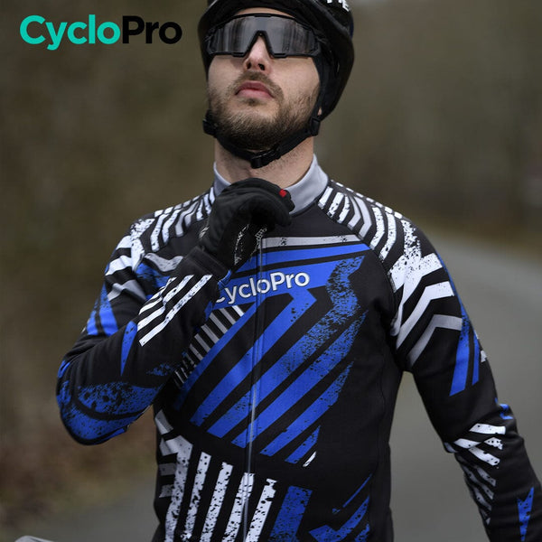 TENUE CYCLISTE HIVER BLEUE - DIRTY+ tenue de cyclisme CycloPro 