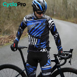 TENUE CYCLISTE HIVER BLEUE - DIRTY+ tenue de cyclisme CycloPro 
