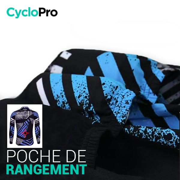 TENUE CYCLISTE HIVER BLEUE - DIRTY+ tenue de cyclisme CycloPro 