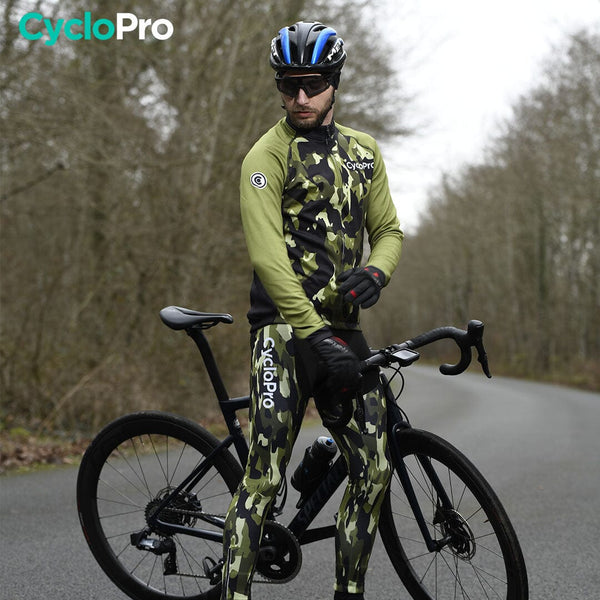 TENUE CYCLISTE HIVER FEUILLE - COMMANDEUR tenue de cyclisme CycloPro 