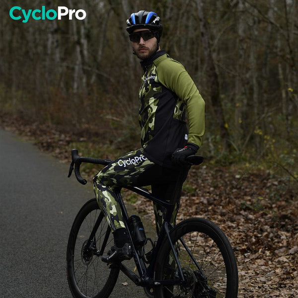 TENUE CYCLISTE HIVER FEUILLE - COMMANDEUR tenue de cyclisme CycloPro 
