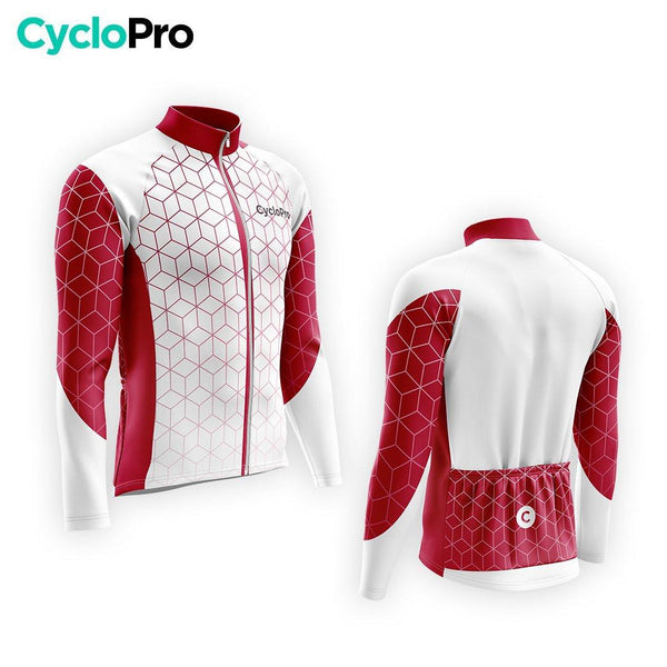 TENUE CYCLISTE HIVER HOMME GRENAT - CUBIC+ tenue cyclisme homme CycloPro 