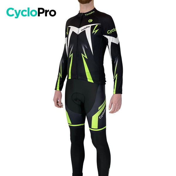 Tenue cycliste hiver Noire et Verte - Confort+ tenue de cyclisme hiver GT-Cycle Outdoor Store 