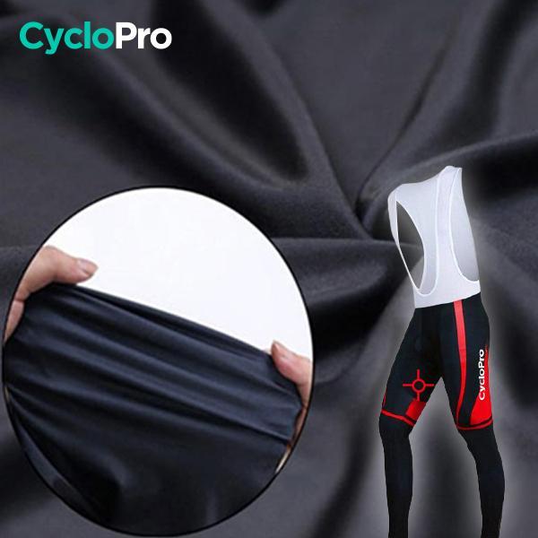 TENUE CYCLISTE HIVER ROUGE - ABSTRACT+ tenue de cyclisme CycloPro 