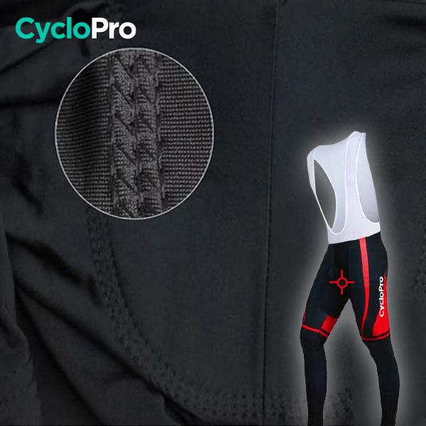 TENUE CYCLISTE HIVER ROUGE - ABSTRACT+ tenue de cyclisme CycloPro 