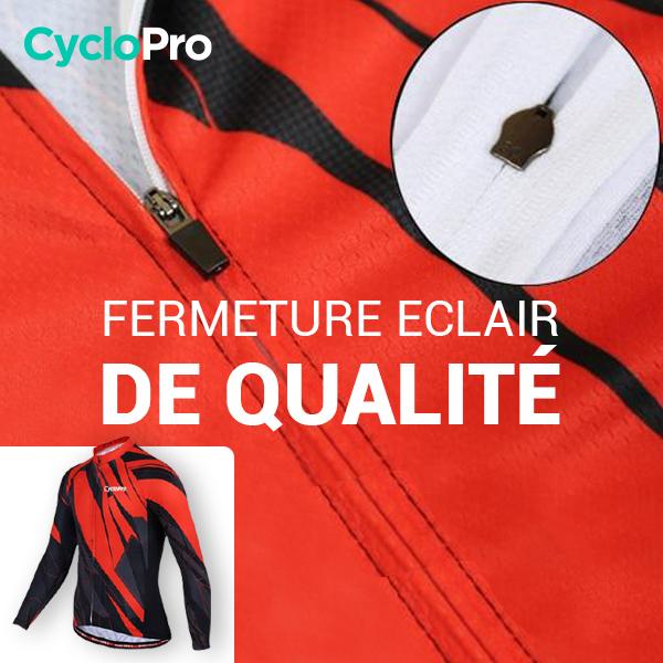 TENUE CYCLISTE HIVER ROUGE - ABSTRACT+ tenue de cyclisme CycloPro 
