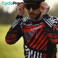 TENUE CYCLISTE HIVER ROUGE - DIRTY+ tenue de cyclisme CycloPro 