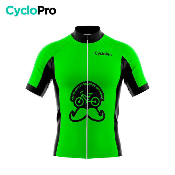 Roupa de ciclismo verde - flor de idade