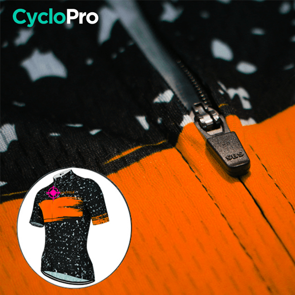 Tenue De Cyclisme Orange - Galaxy+ - DESTOCKAGE Tenue de cyclisme été Cyclo Pro 