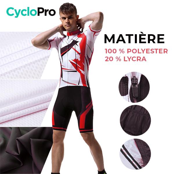 TENUE DE CYCLISTE ROUTE ROUGE - SENSAS+ Tenue de cyclisme été CycloPro 