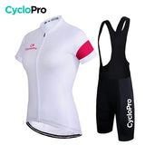 TENUE VÉLO DE ROUTE BLANCHE - ÉLÉGANCE+ Tenue de cyclisme été CycloPro Avec S 