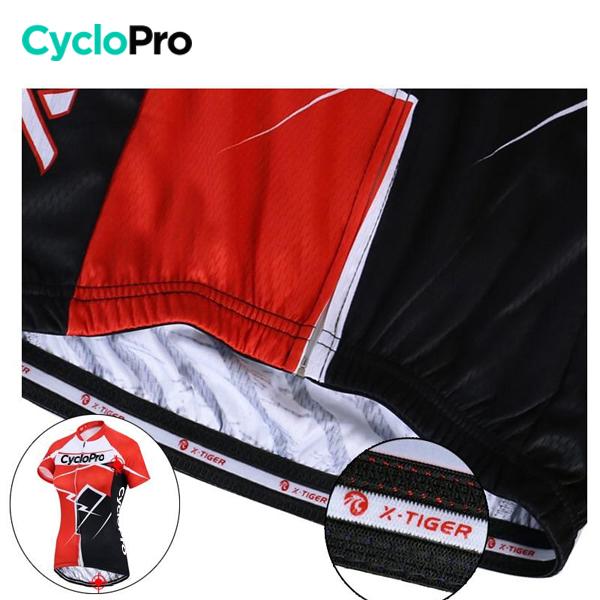 TENUE VÉLO DE ROUTE ROUGE - CONFORT+ Tenue de cyclisme été CycloPro 