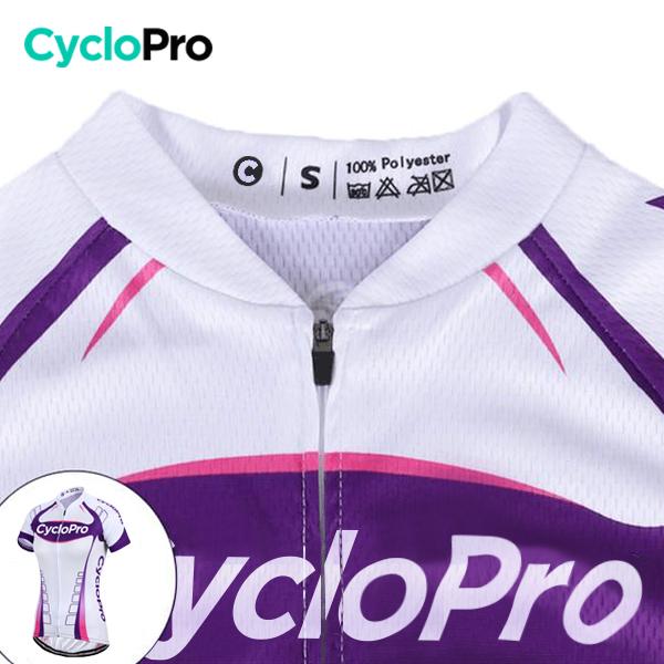 Tenue Vélo de Route Violet - Confort+ - DESTOCKAGE Tenue de cyclisme été Cyclo Pro 