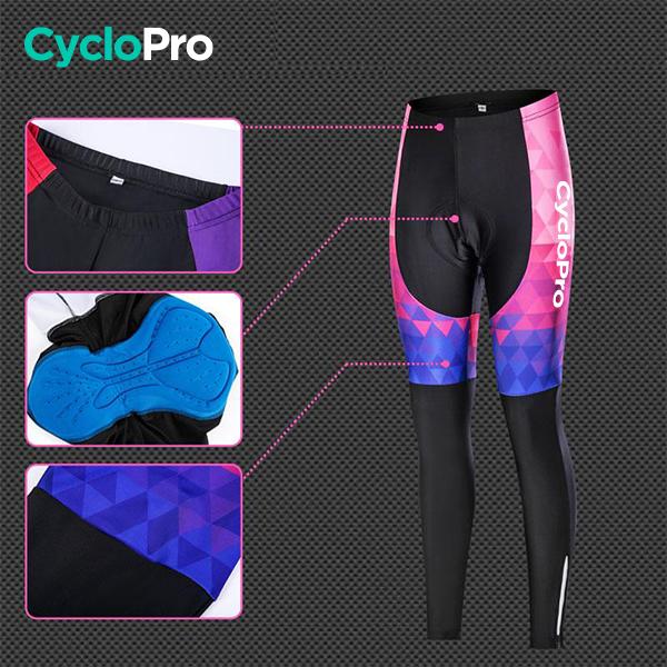 TENUE VÉLO FEMME HIVER - CUBIC+ tenue de cyclisme CycloPro 