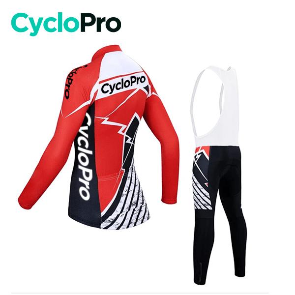 Tenue Vélo Hiver Rouge - Confort+ tenue thermique femme GT-Cycle Outdoor Store 