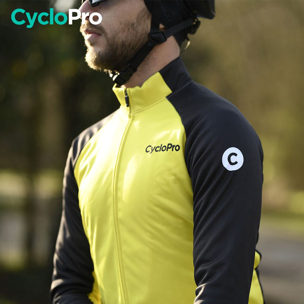 Thermique Cyclisme Jaune - Thermika Veste thermique velo CycloPro 