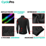 Veste Thermique Cyclisme Rouge - Mountain+ CycloPro 